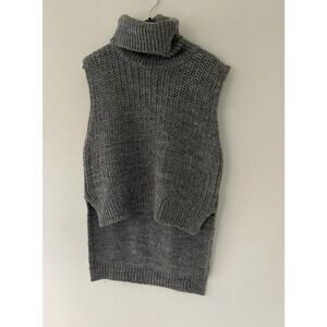 3.1 Phillp Lim Sleeveless Turtleneck Sweater High Low Hem Alpaca Yak Size Small